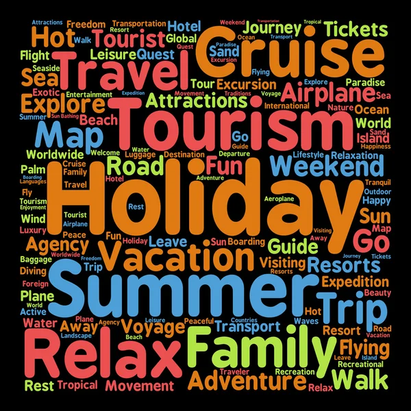 Turism word cloud — Stockfoto