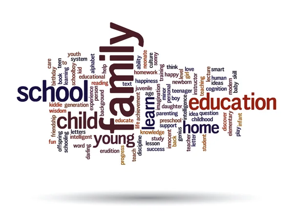 Education or family abstract word cloud — Stock Photo, Image