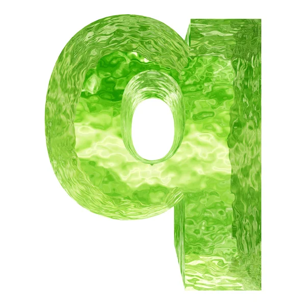 Зелена вода або лід шрифт — стокове фото