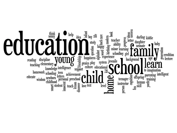 Onderwijs abstracte word cloud — Stockfoto