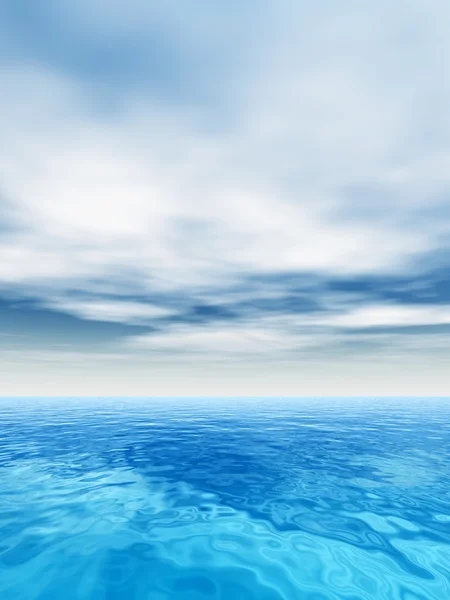 Ocean water waves and sky — Stock Photo, Image