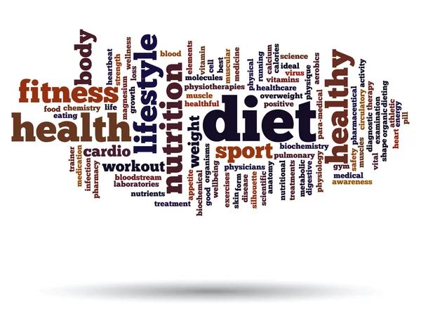 Dieet of sport word cloud — Stockfoto