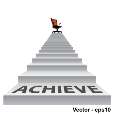 bir sandalye ile beyaz merdiven