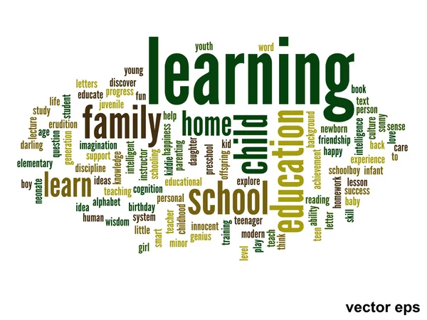 Conceptual  education word cloud — Stock Vector