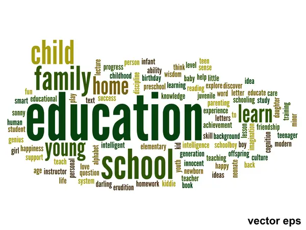 Educação Word Cloud — Vetor de Stock