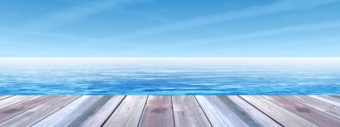 wooden deck on coast o