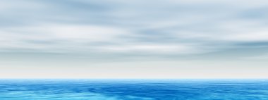 Yüksek çözünürlüklü kavramı kavramsal deniz ya da okyanus su dalgaları ve gökyüzü doğa egzotik veya cennet arka plan afiş