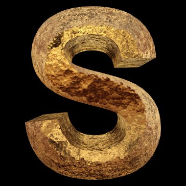 Altın metal yazı tipi