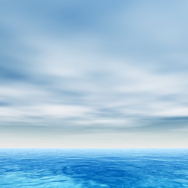 Yüksek çözünürlüklü kavramı kavramsal deniz ya da okyanus su dalgaları ve gökyüzü doğa egzotik veya cennet arka plan