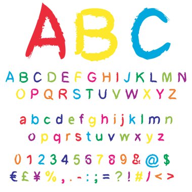 Kavram veya kavramsal kümesi veya renkli el yazısı, kroki veya karalama yazı tipi beyaz arka plan üzerinde izole topluluğu