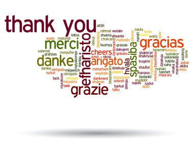 teşekkür ederim kelime bulutu