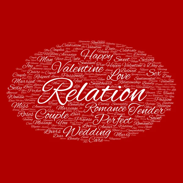 Valentine's Day wordcloud text — Stock Photo, Image