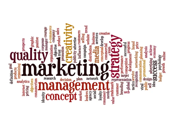 Marketing and success word cloud — Stock Photo, Image