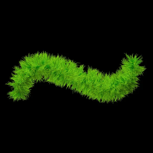 Concept or conceptual green grass, eco orecology symbol font, part of a set or collection isolated on black background — Stock Fotó