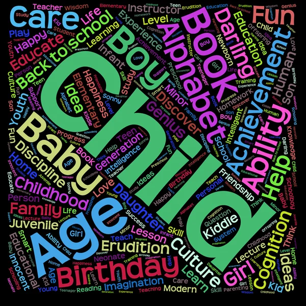 Utbildning eller familj word cloud — Stockfoto