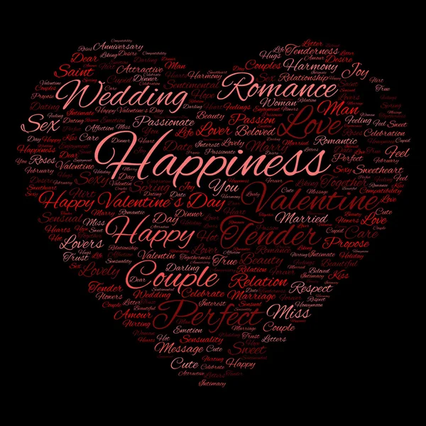 Valentine's Day wordcloud text — Stock Photo, Image