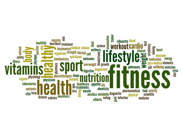 Fitness word cloud — Stock Photo, Image