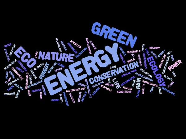 Energy and conservation word cloud — Stock Photo, Image