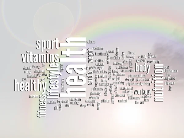 Gezondheid abstracte word cloud — Stockfoto