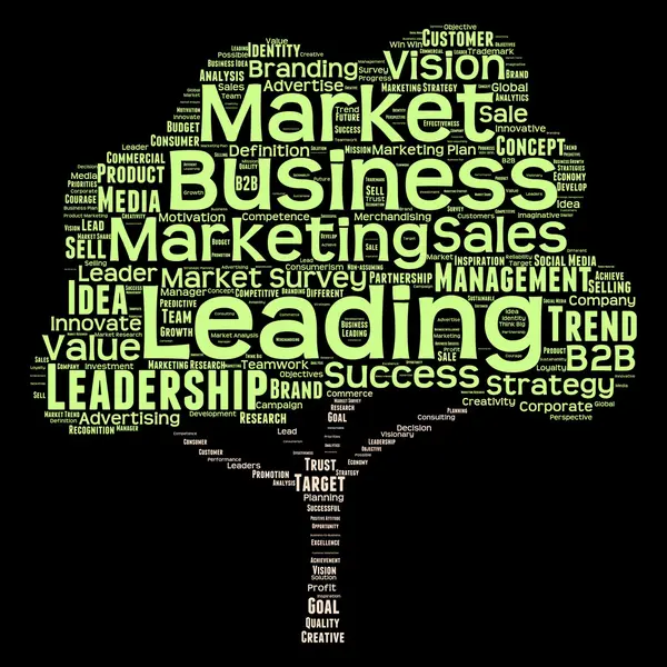 Marketing of business word cloud — Stockfoto