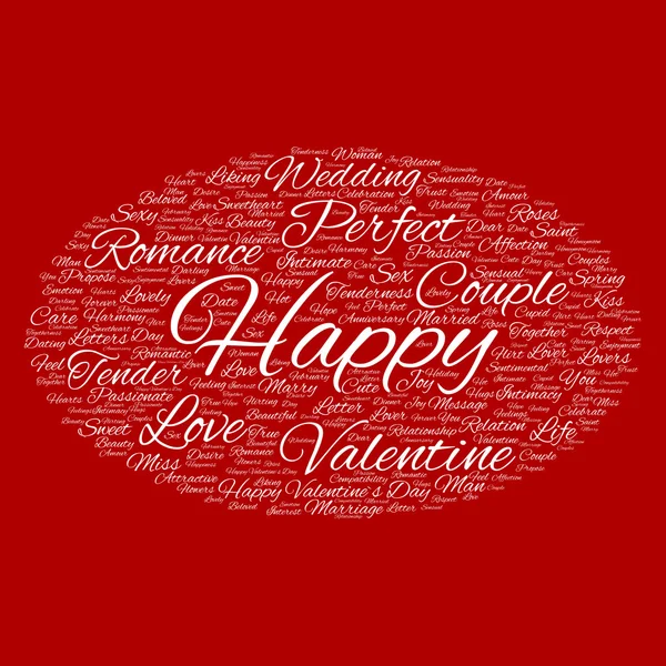 Valentine's Day wordcloud text — Stock Photo, Image