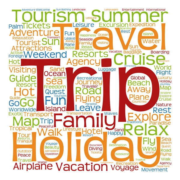 Tourism word cloud — Stock Photo, Image