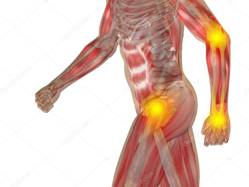man, joint or articular pain