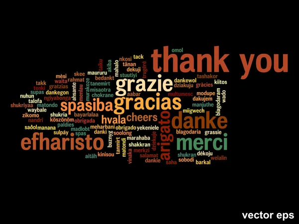 Thank you words cloud — Stock Vector