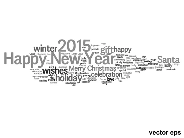 Feliz Año Nuevo Palabras nube — Vector de stock