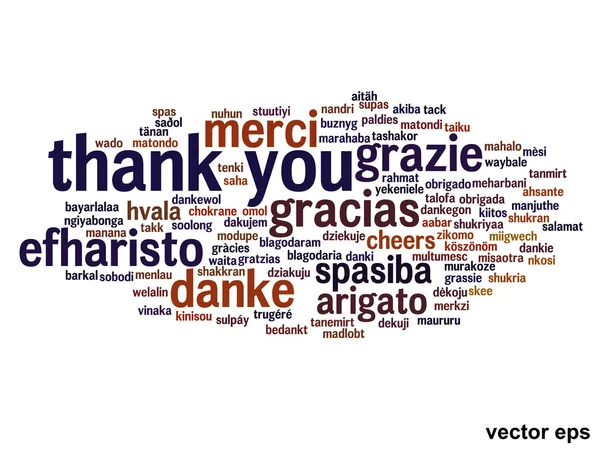 Thank you words cloud — Stock Vector