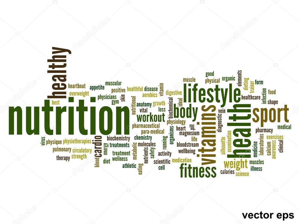 nutrition health words cloud