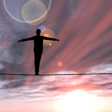 kriz yürüme adam siluet