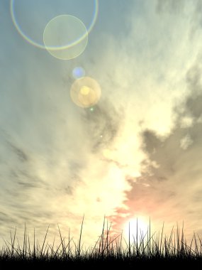 kavramsal siyah çimen