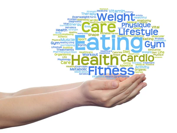 Nutrition or diet word cloud — Stock Photo, Image
