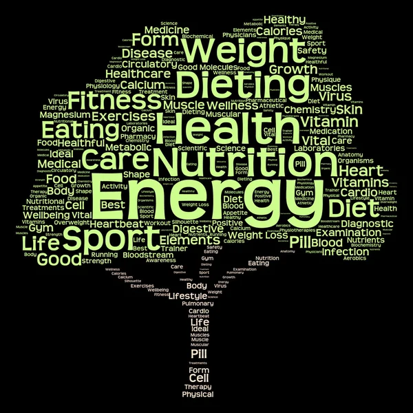 Diet green text word cloud — Stock Photo, Image