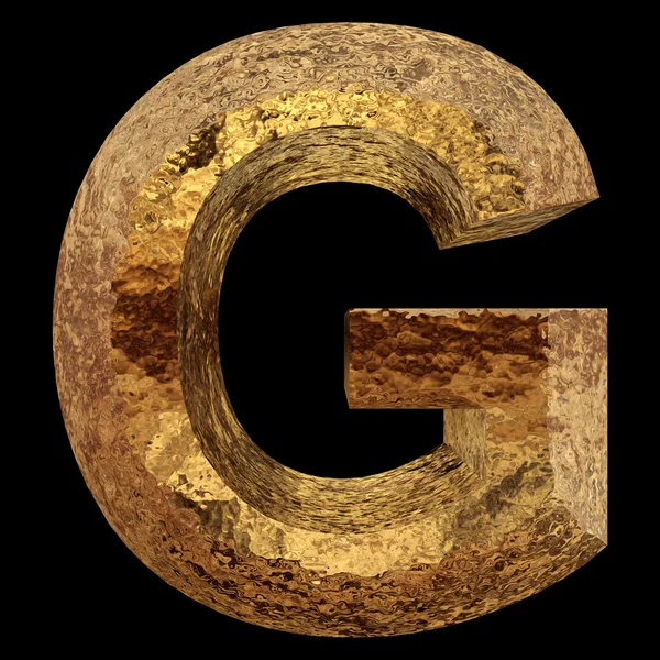 Glanzende gouden metalen lettertype — Stockfoto