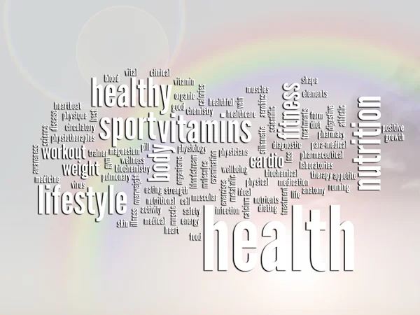 Gezondheid abstracte word cloud — Stockfoto