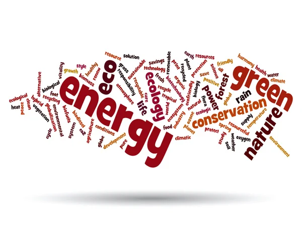 Energy and conservation word cloud — Stock Photo, Image