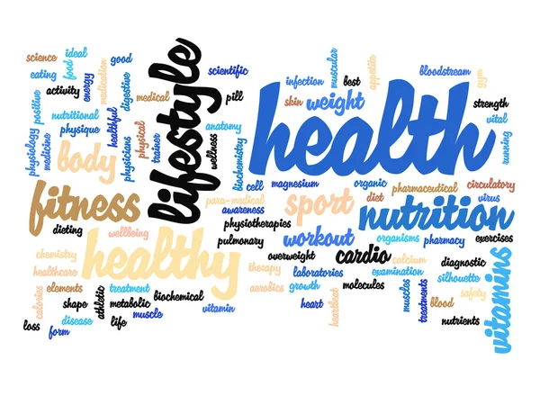 Gezondheid word cloud — Stockfoto