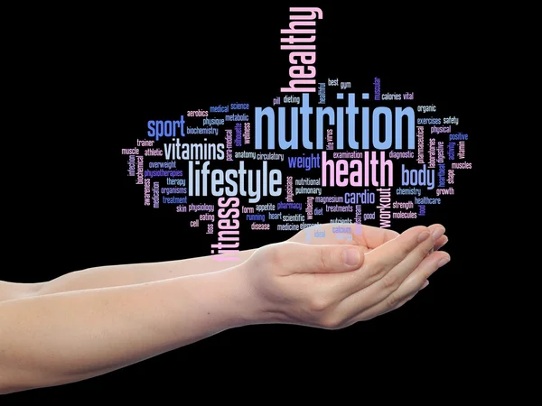 Nutrition or diet word cloud — Stock Photo, Image