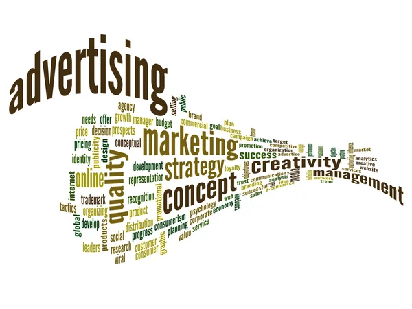 Business advertising word cloud — Stock Photo, Image