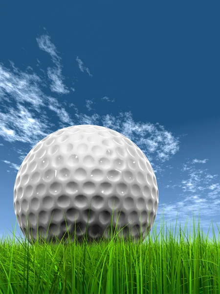 Balle de golf à l'horizon — Photo