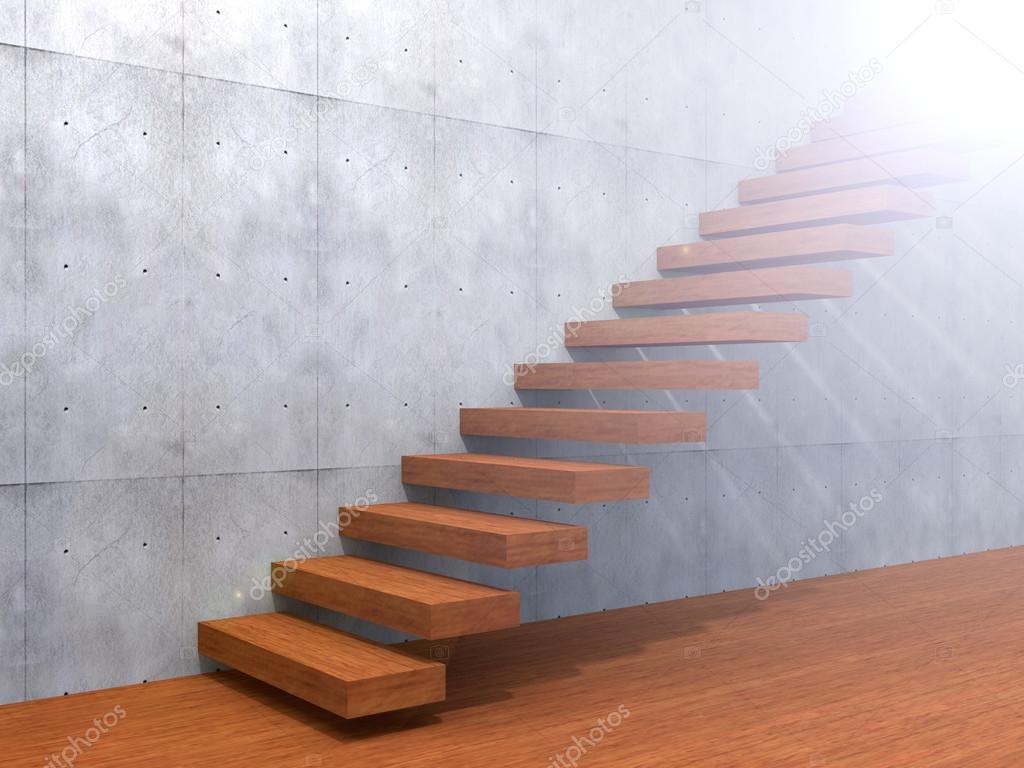 wooden stair or steps near a wall