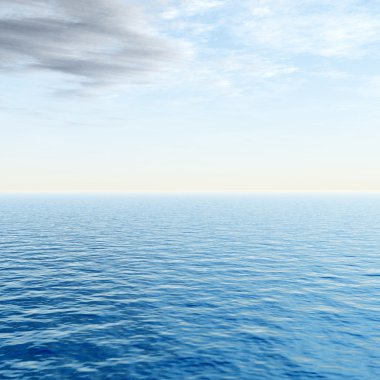 Kavram ya da kavramsal deniz ya da okyanus su dalgaları ve gökyüzü doğa egzotik veya cennet arka plan