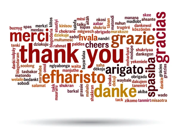 Thank you word cloud — Stock Photo, Image