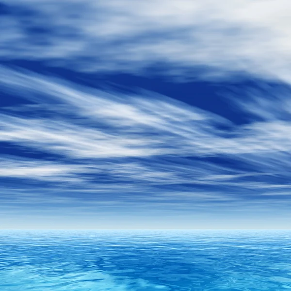 高解像度の概念概念海または海波と空 cloudscape のエキゾチックなまたは楽園の背景 — ストック写真