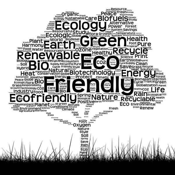 Ecology text word cloud — Stock Photo, Image