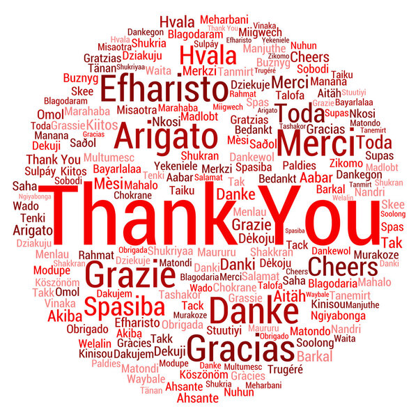 Спасибо, облако слов
