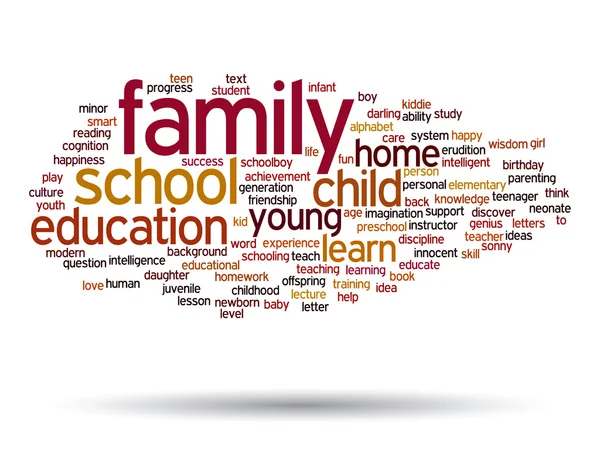 Family abstract word cloud — Stock Photo, Image