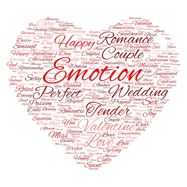 Día de San Valentín wordcloud — Foto de Stock